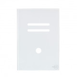 Placa p/ 2 Interruptores +  Furo 4x2 - Dicompel Glass Branco